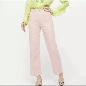 J. Crew Slim Wide Leg Jeans High-Waisted in Light Pink NWT Size 28